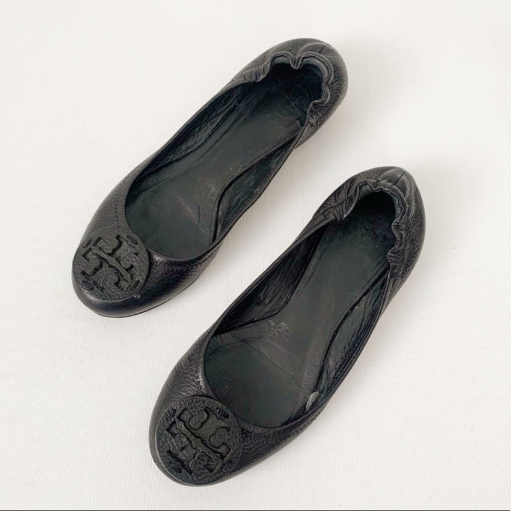 Tory Burch Leather Pebble Reva Ballet Flats